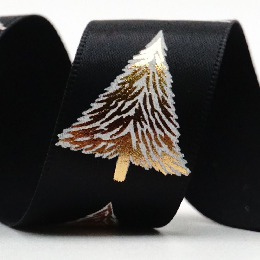 Shiny Christmas Tree Ribbon Elevate Your Crafts with Luxurious Satin